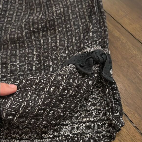 Flax Gray Black Print 100% Linen Top Pants Set Size P (4-6) - Picture 5 of 14